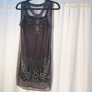 Gray beaded dress